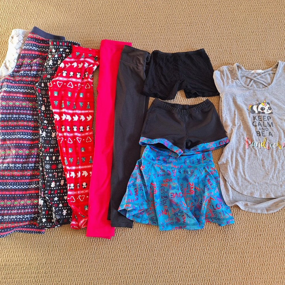 Size 8 Girls Bottoms, 10-Piece Lot, Urban Kids/Triple Flip etc.